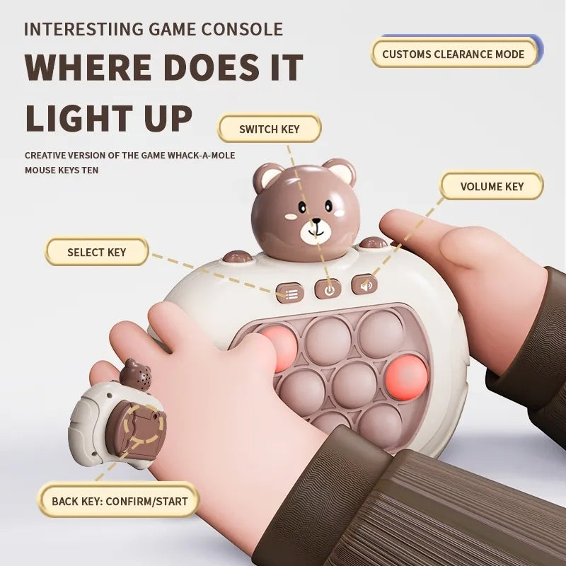 Quick Push Game Toy, Handheld Game For Kids Adults, Fast Push Bubble Game, Stress Light Up Game Toys, Console Puzzle Game Console Machine, Presents For Boys Girls Teens