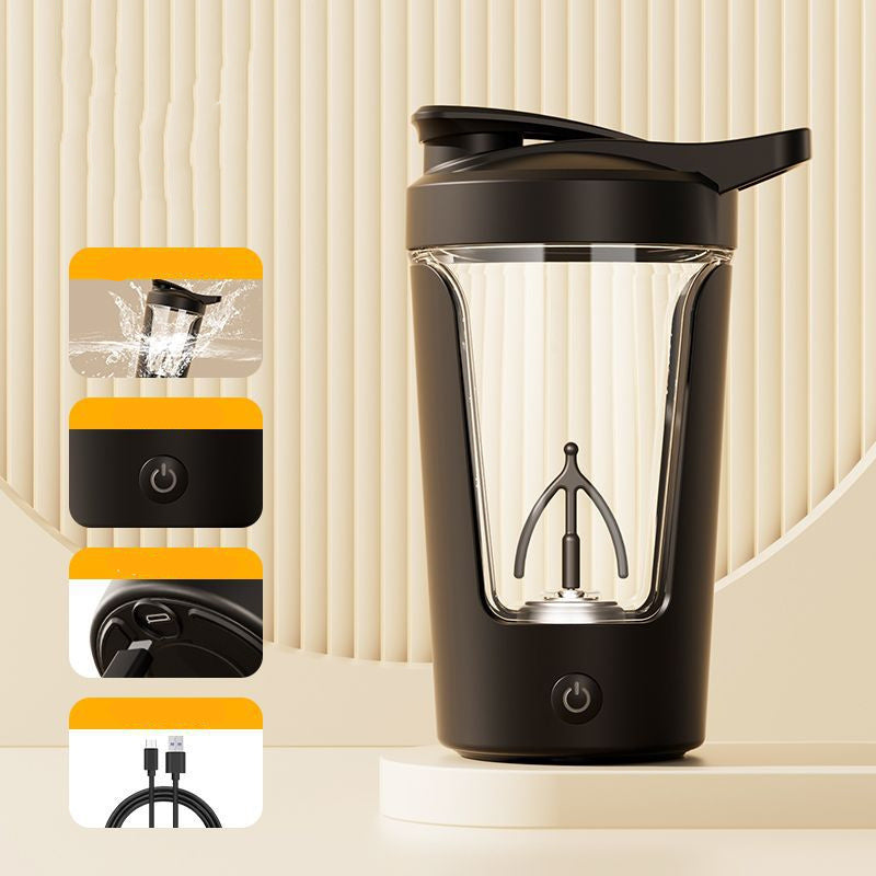 400ML 14oz Electric Protein Powder Mixing Cup Automatic Shaker Mixer Shake Bottle Milk Coffee Blender Kettle For Gym 1200mAh