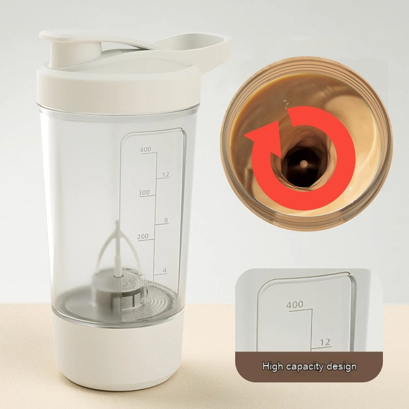 400ML 14oz Electric Protein Powder Mixing Cup Automatic Shaker Mixer Shake Bottle Milk Coffee Blender Kettle For Gym 1200mAh
